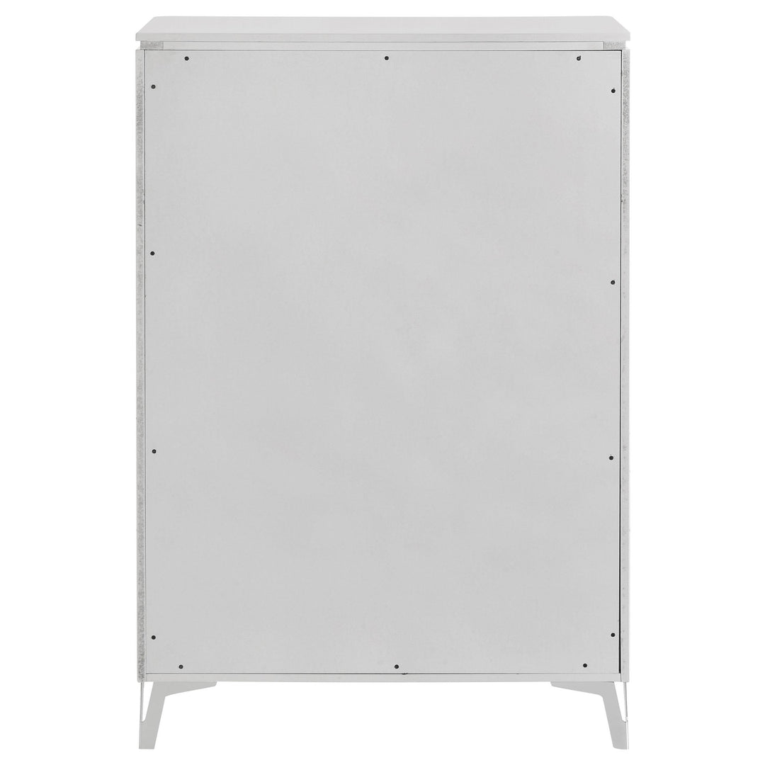 Cassia 5-drawer Bedroom Chest of Drawers White High Gloss