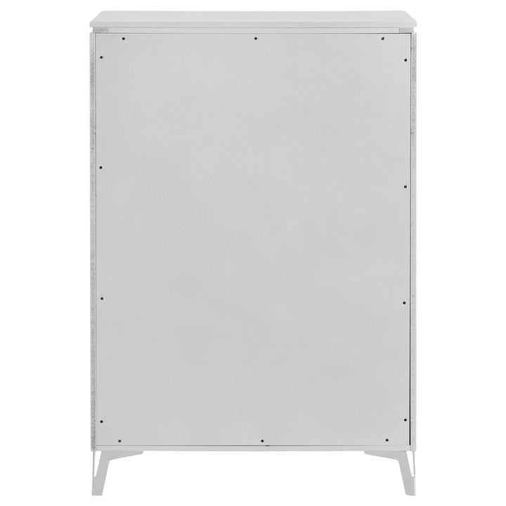 Cassia 5-drawer Bedroom Chest of Drawers White High Gloss