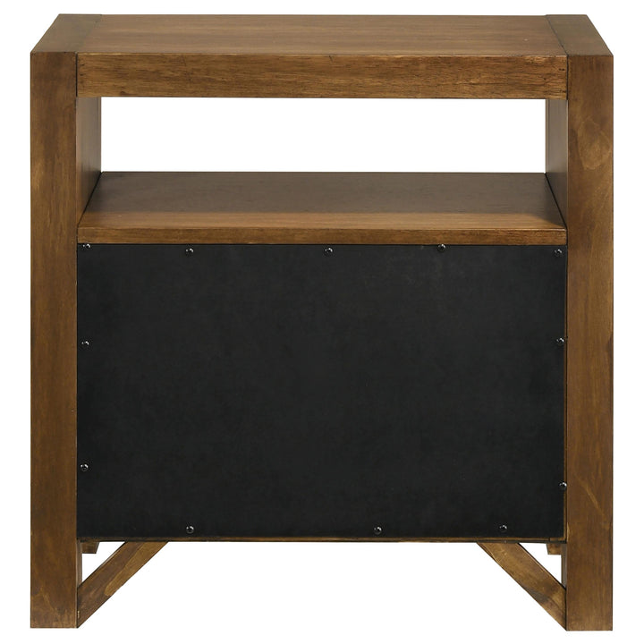 Adderley 2-drawer Nightstand Bedside Table Warm Brown