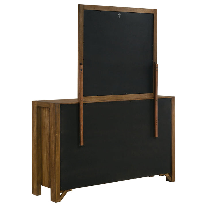 Adderley 8-drawer Bedroom Dresser and Mirror Warm Brown