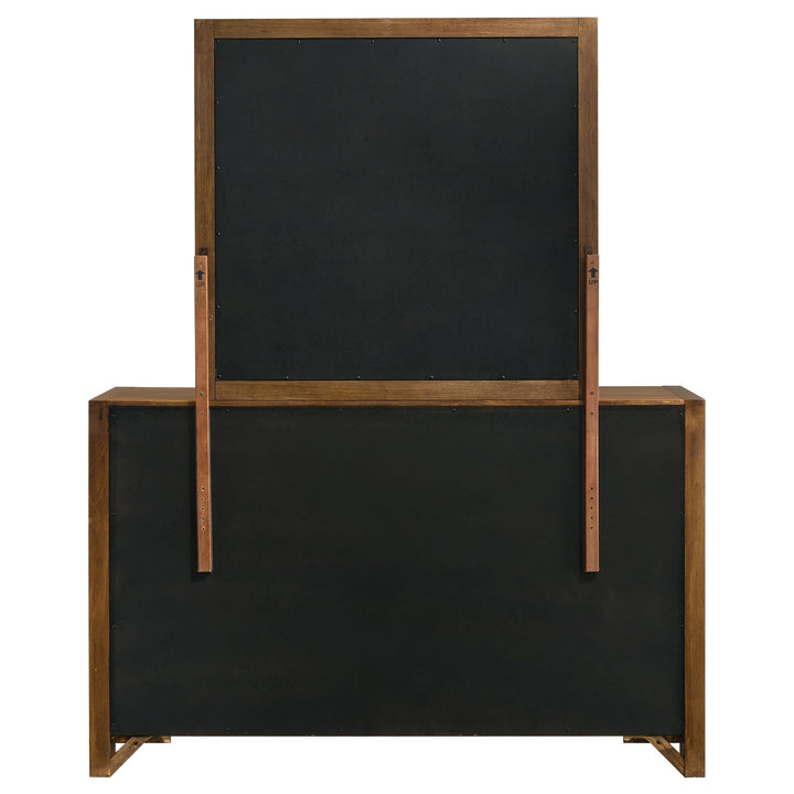 Adderley 8-drawer Bedroom Dresser and Mirror Warm Brown