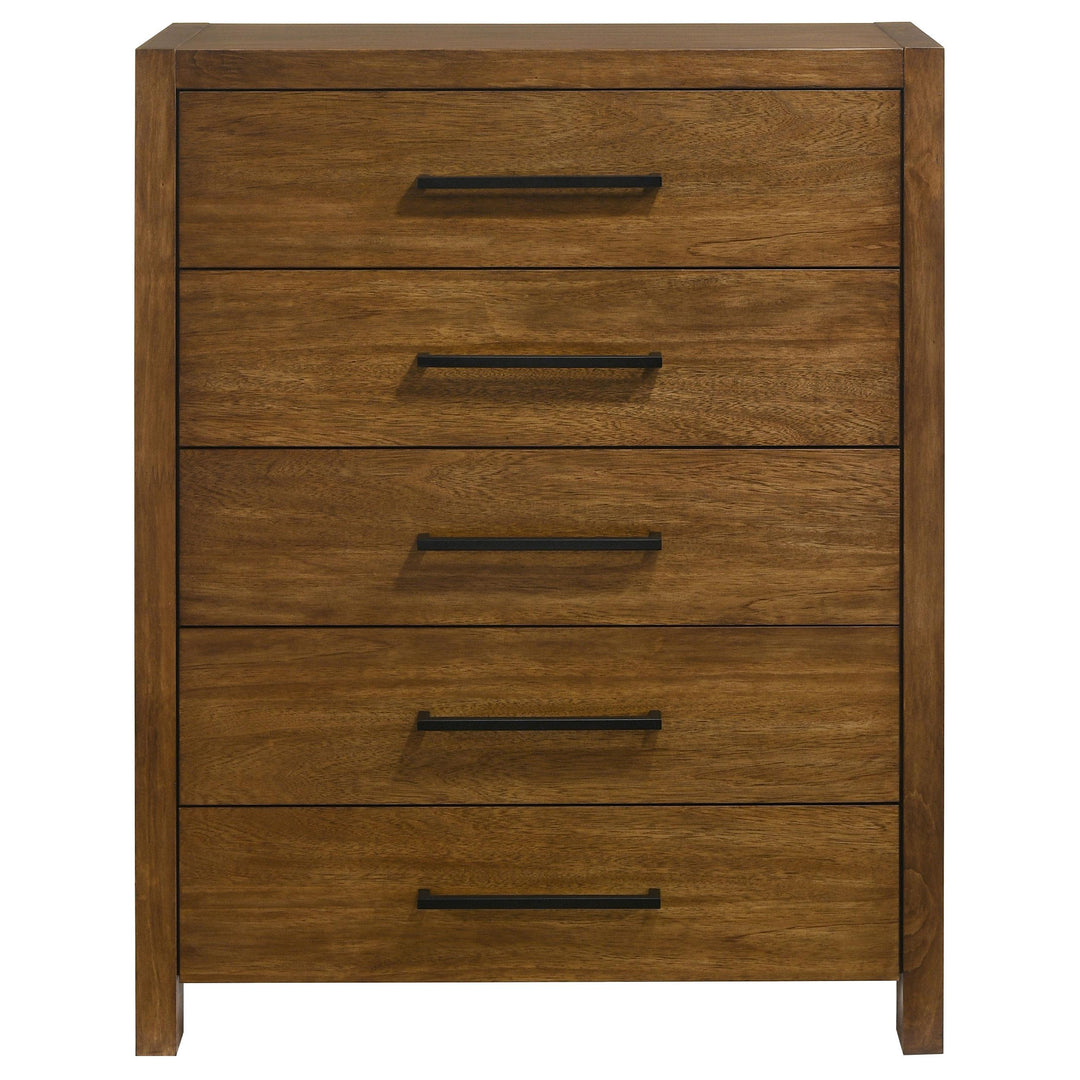Adderley 5-drawer Bedroom Chest of Drawers Warm Brown