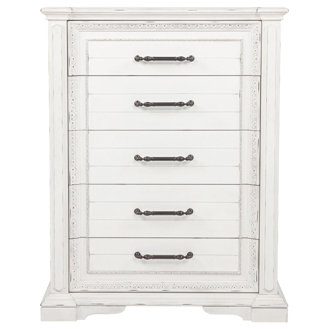 McKinney 5-drawer Bedroom Chest of Drawers Vintage White