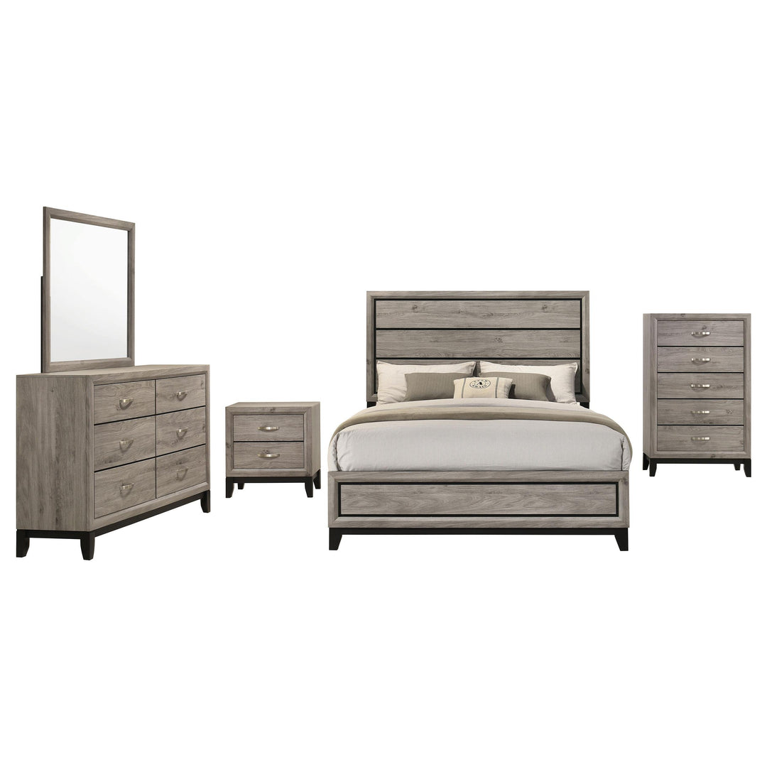 Valen Five-piece Full Bedroom Set Light Taupe