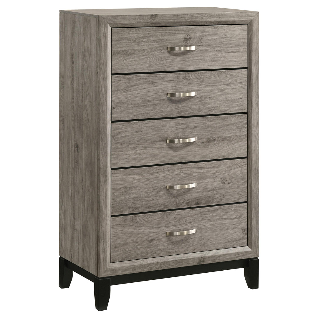 Valen Five-piece Full Bedroom Set Light Taupe