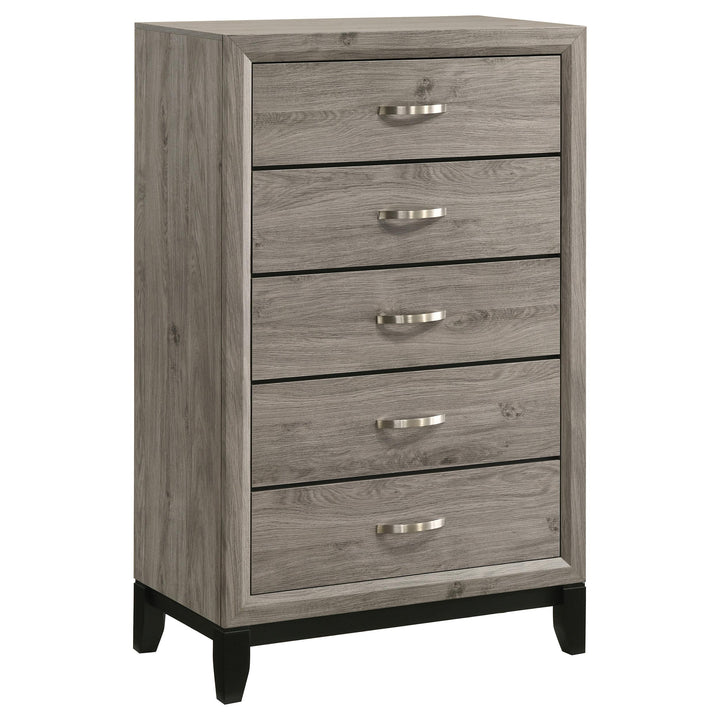 Valen Five-piece Full Bedroom Set Light Taupe
