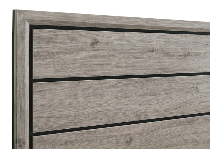 Valen Wood Full Panel Bed Light Taupe