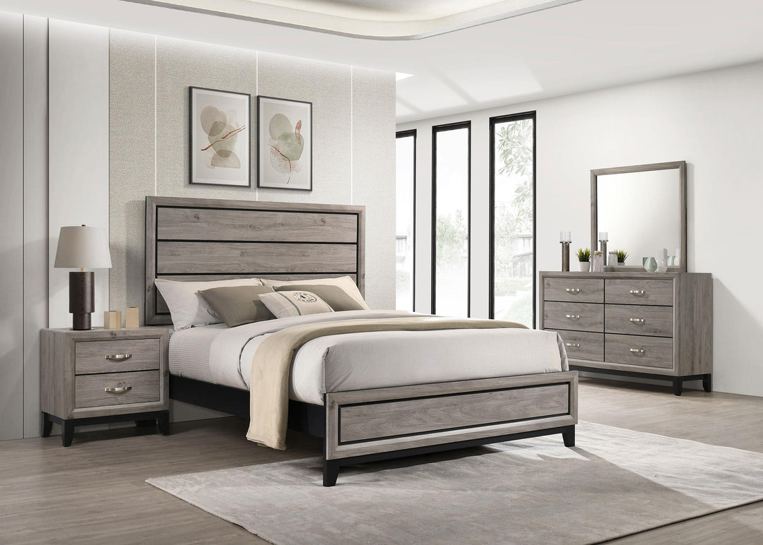 Valen Four-piece Eastern King Bedroom Set Light Taupe