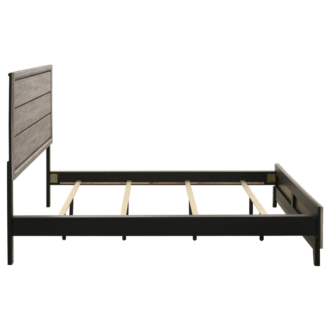 Valen Wood California King Panel Bed Light Taupe