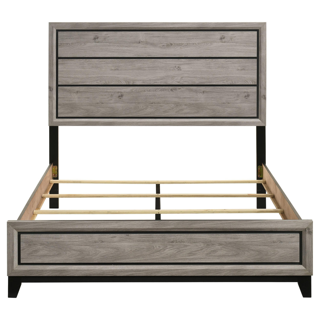 Valen Wood Queen Panel Bed Light Taupe