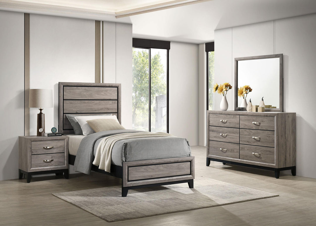 Valen Four-piece Twin Bedroom Set Light Taupe