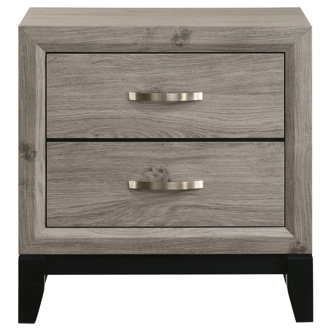 Valen 2-drawer Nightstand Bedside Table Light Taupe