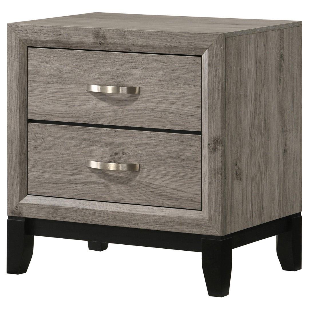 Valen 2-drawer Nightstand Bedside Table Light Taupe