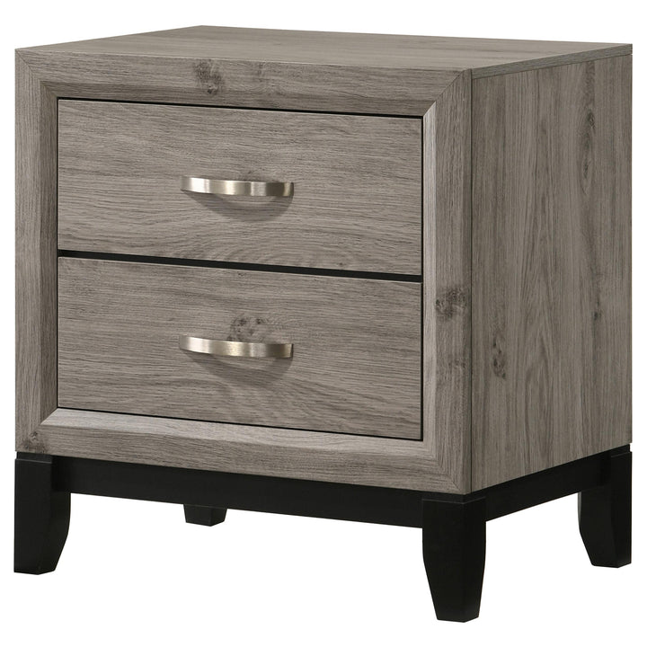 Valen 2-drawer Nightstand Bedside Table Light Taupe