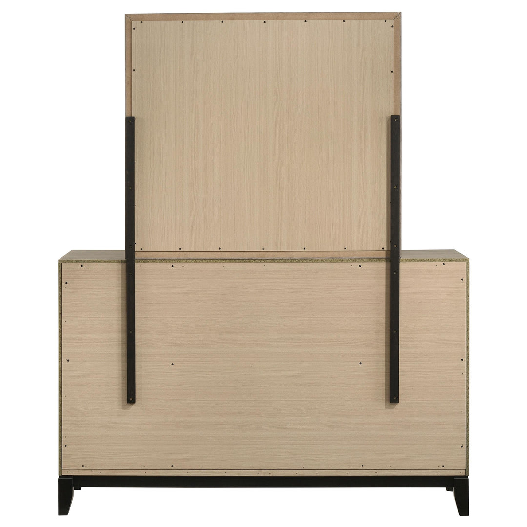 Valen 6-drawer Bedroom Dresser and Mirror Light Taupe