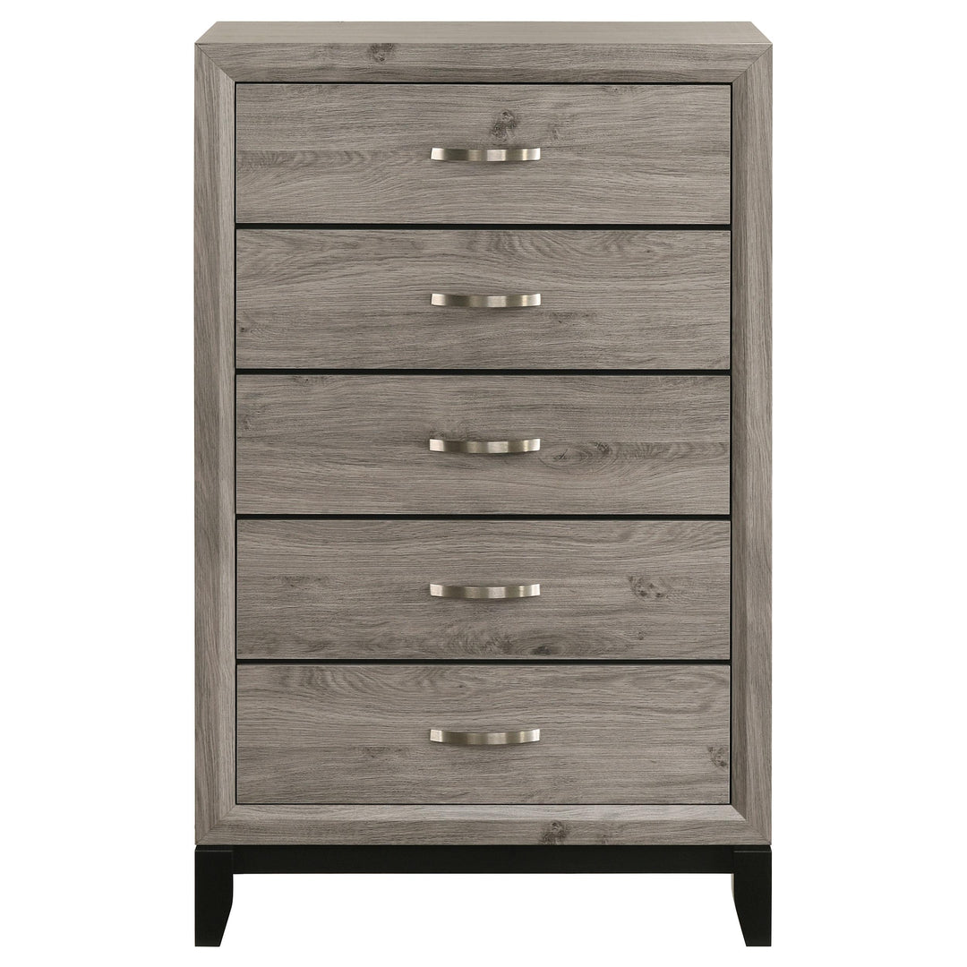 Valen 5-drawer Bedroom Chest of Drawers Light Taupe