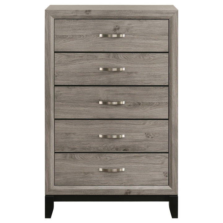 Valen 5-drawer Bedroom Chest of Drawers Light Taupe