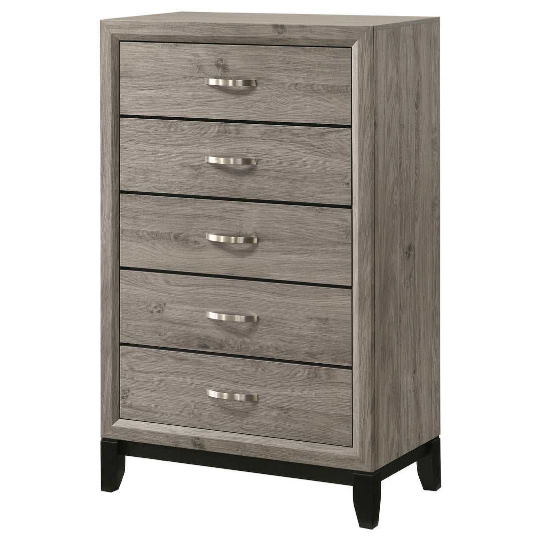 Valen 5-drawer Bedroom Chest of Drawers Light Taupe
