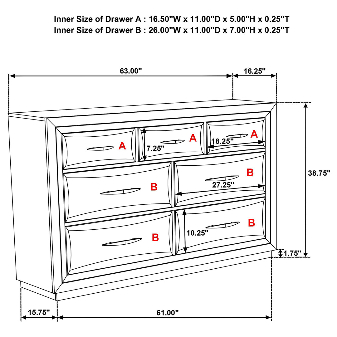 Atlas 5-piece Eastern King Bedroom Set Dark Oak