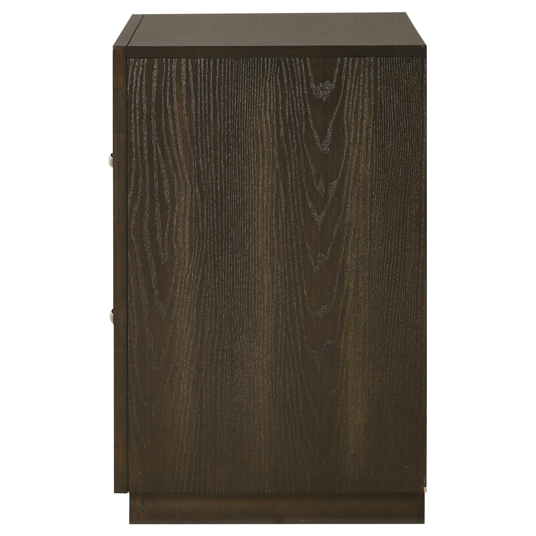 Atlas 2-drawer Bedroom Nightstand Bedside Table Dark Oak