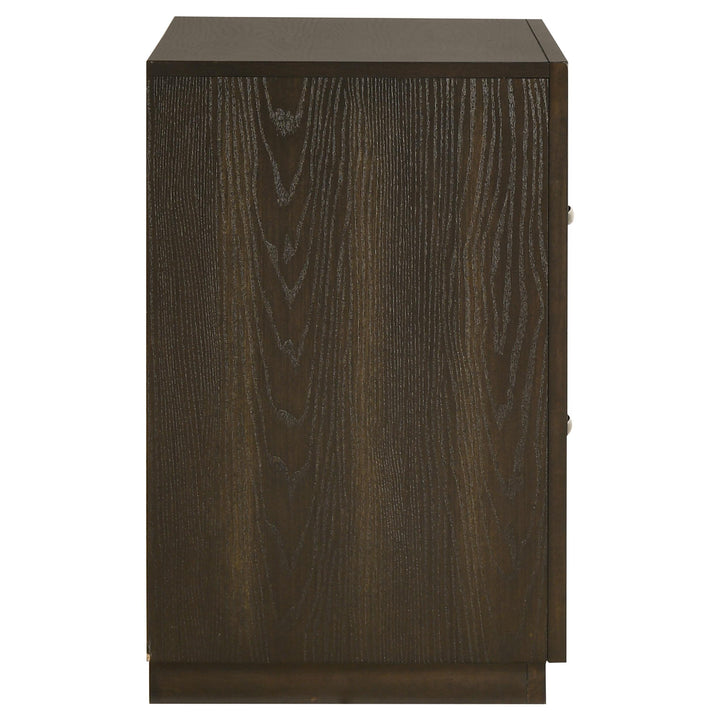 Atlas 2-drawer Bedroom Nightstand Bedside Table Dark Oak