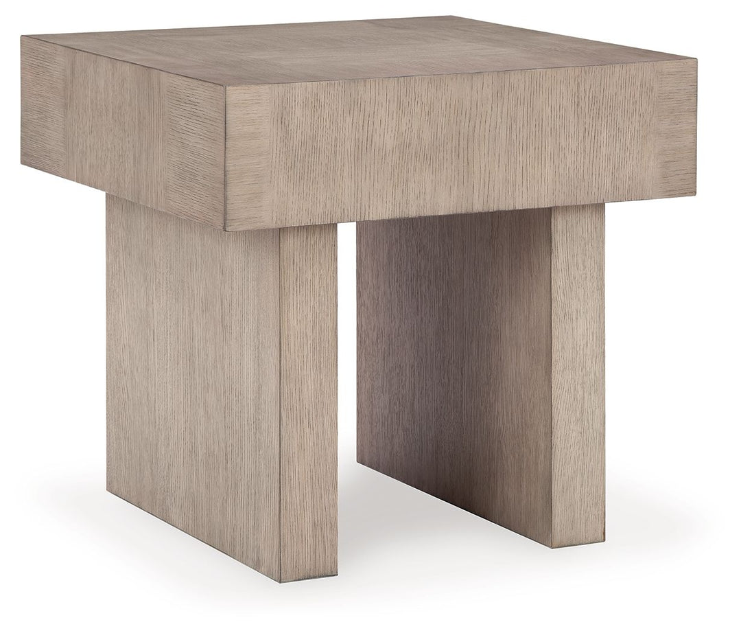 Jorlaina - Light Grayish Brown - Square End Table