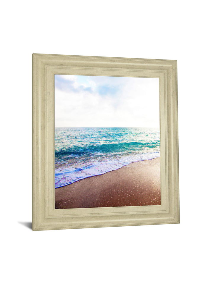 Golden Sands Il By Susan Bryant - Framed Print Wall Art - Light Blue