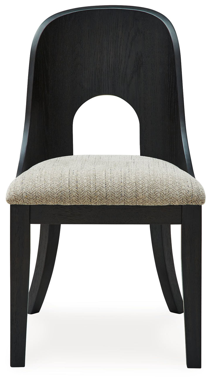 Rowanbeck - Gray / Black - Dining Upholstered Side Chair (Set of 2)