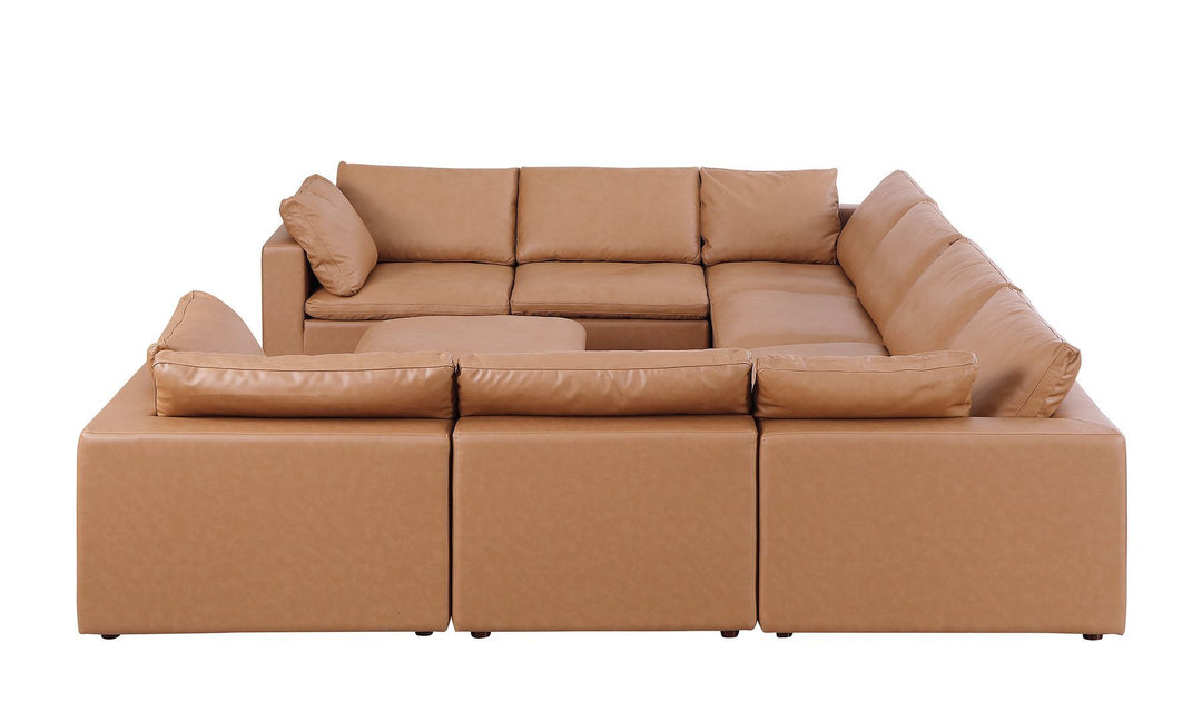 1100 - 9-Piece U-Shaped Sectional In Top-Grain Italian Leather