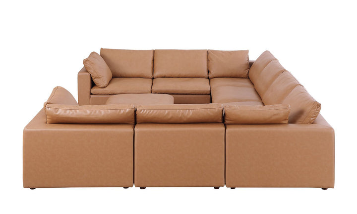 1100 - 9-Piece U-Shaped Sectional In Top-Grain Italian Leather