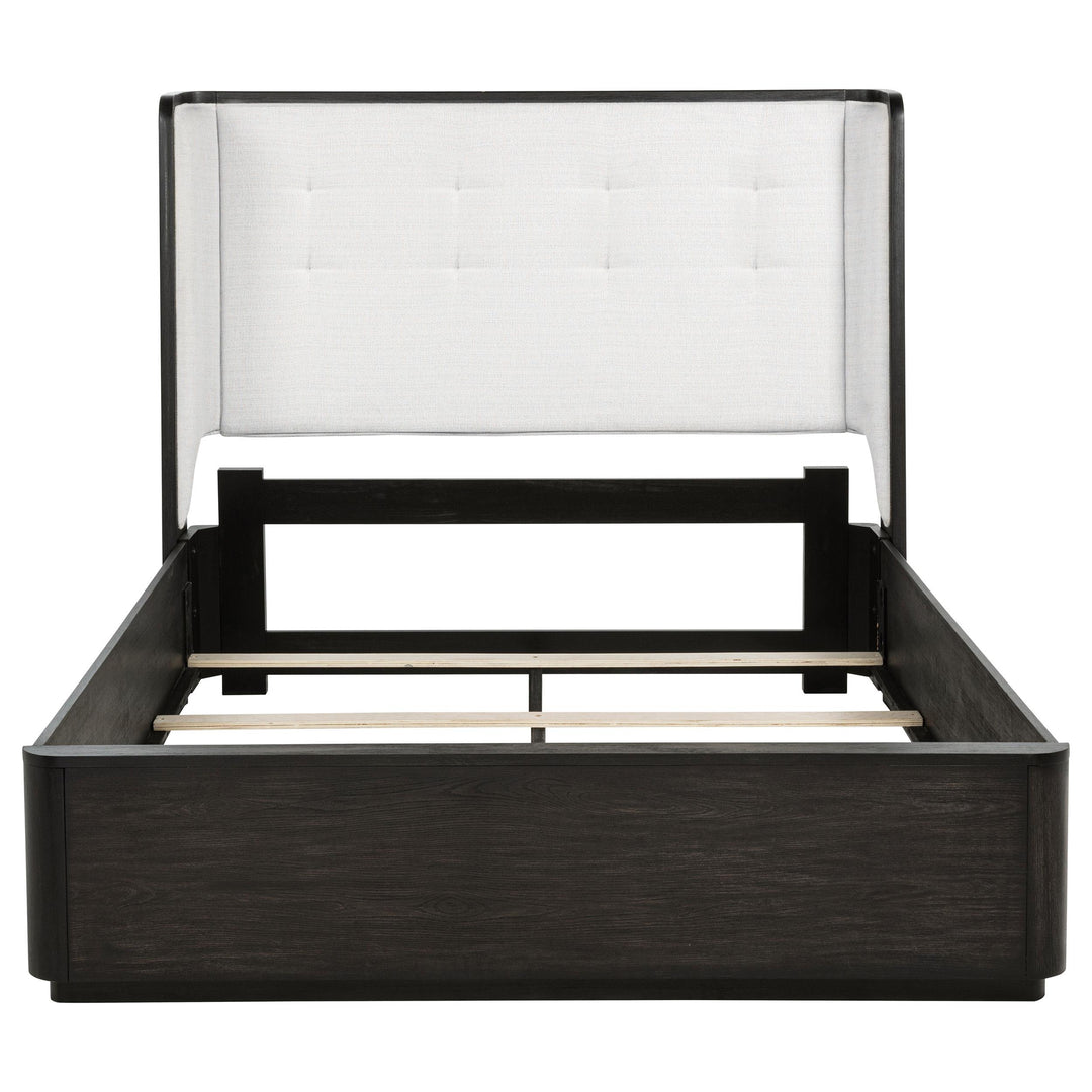 Leandro 55-inch Queen Wingback Bed Burnished Black