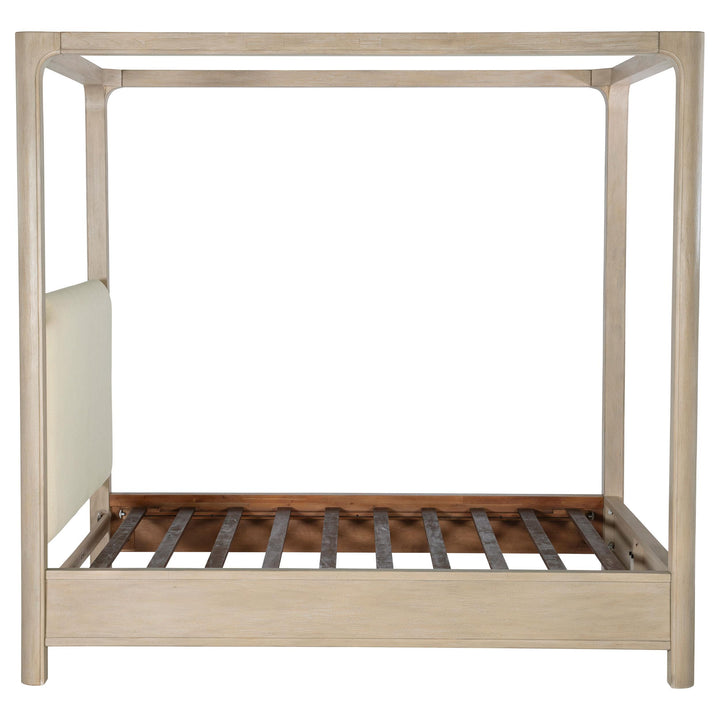 Solano 85-inch California King Canopy Bed Weathered Mango