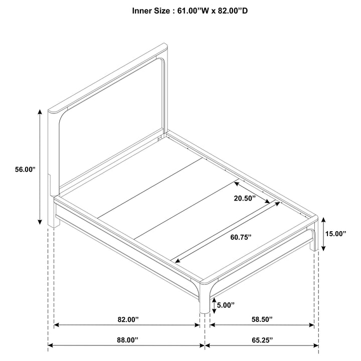 Solano 56-inch Queen Panel Bed Weathered Mango