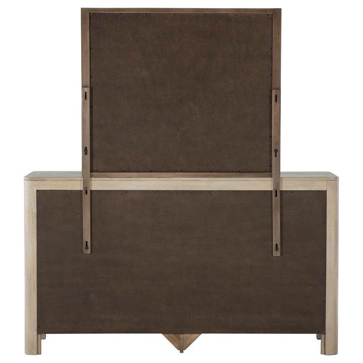 Solano 9-drawer Bedroom Dresser with Mirror Weathered Mango