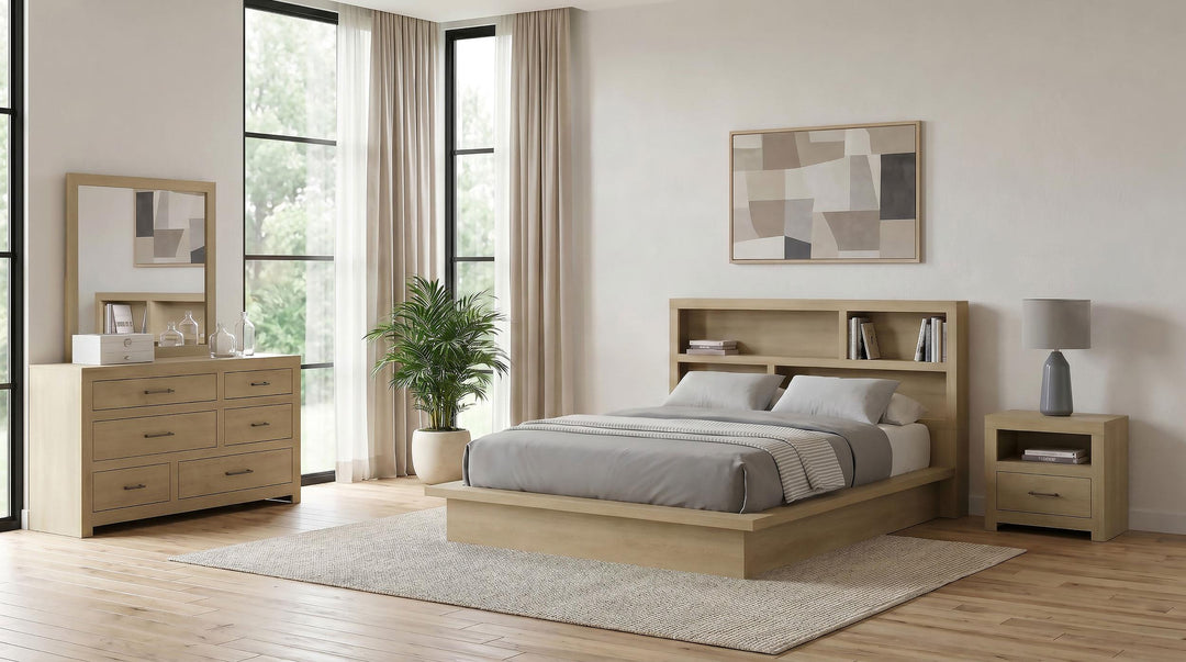 Hendricks 4-piece California King Bedroom Set Light Oak