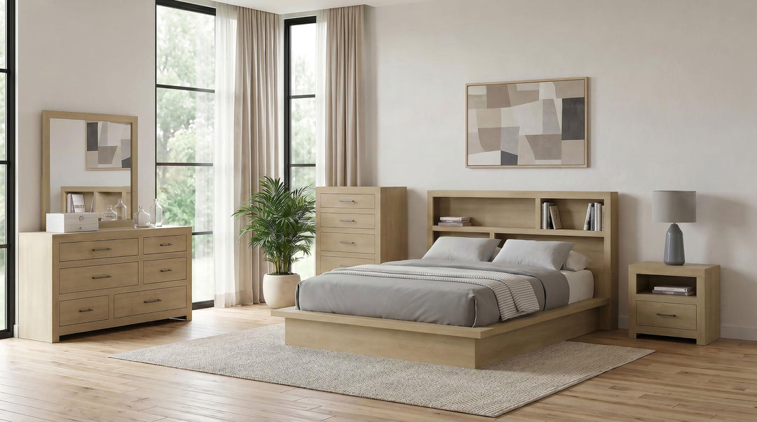 Hendricks 5-piece California King Bedroom Set Light Oak