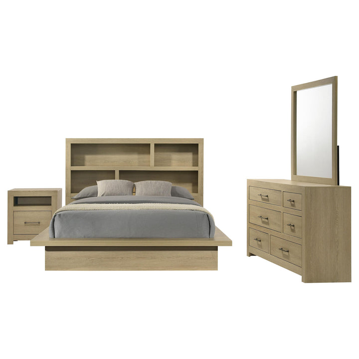 Hendricks 4-piece Queen Bedroom Set Light Oak