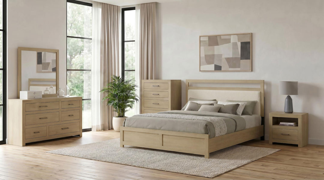 Hendricks 5-piece California King Bedroom Set Light Oak