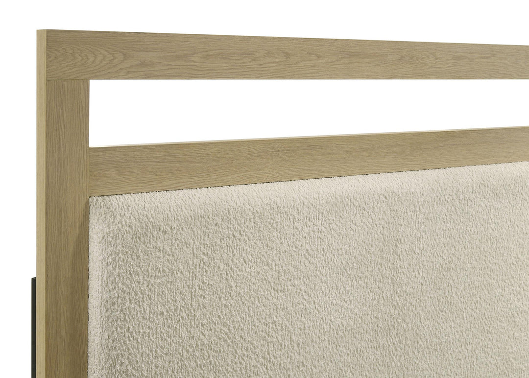 Hendricks California King Panel Headboard Platform Bed Light Oak