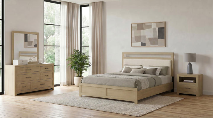 Hendricks 4-piece Queen Bedroom Set Light Oak