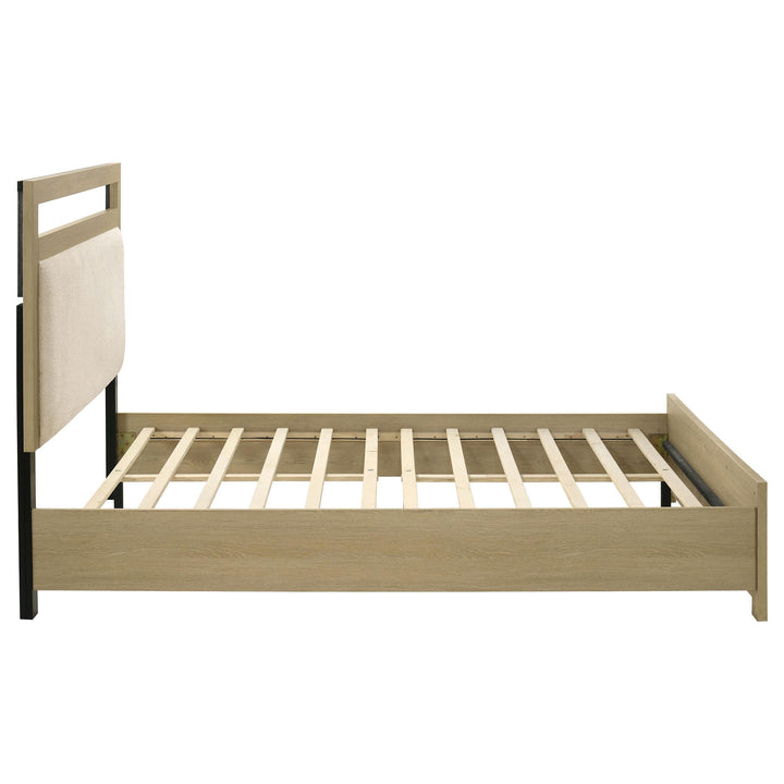 Hendricks Queen Panel Headboard Platform Bed Light Oak