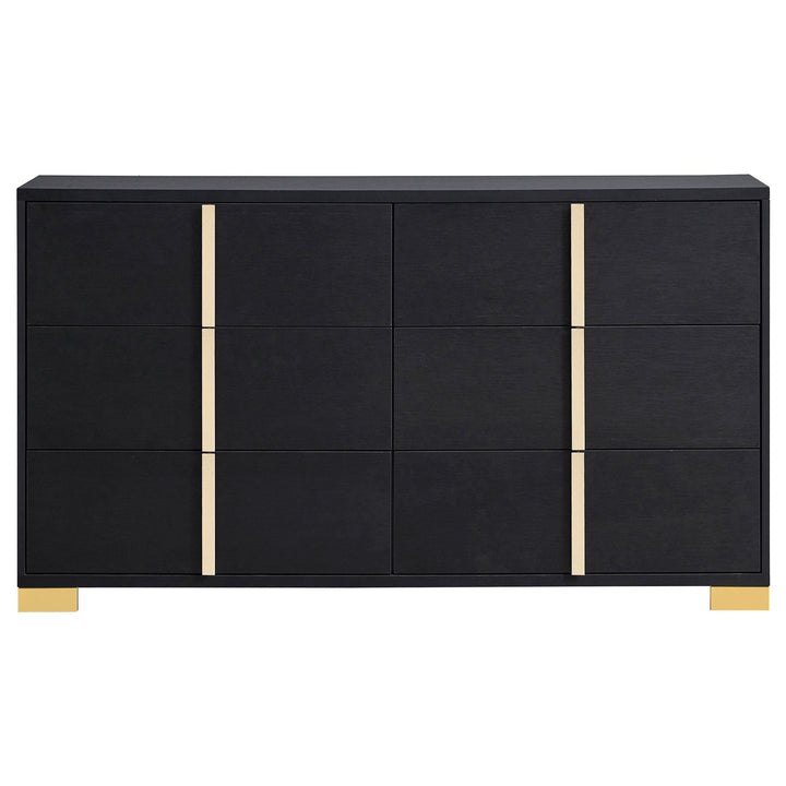 Marceline 6-drawer Dresser Black