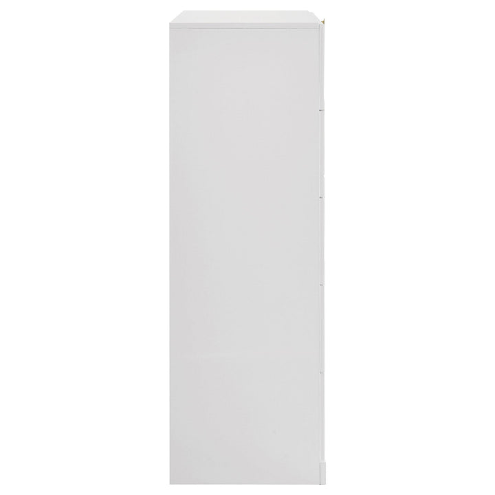 Ines 5-drawer Bedroom Chest of Drawers White High Gloss