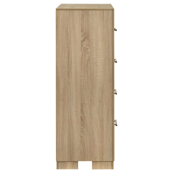 Arielle 4-drawer Bedroom Chest of Drawers Light Oak