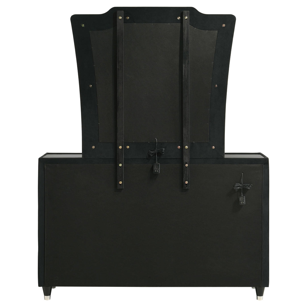 Lorient 8-drawer LED Dresser with Mirror Black