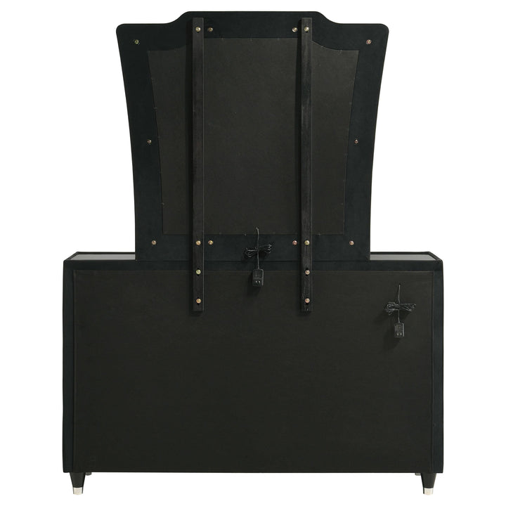 Lorient 8-drawer LED Dresser with Mirror Black