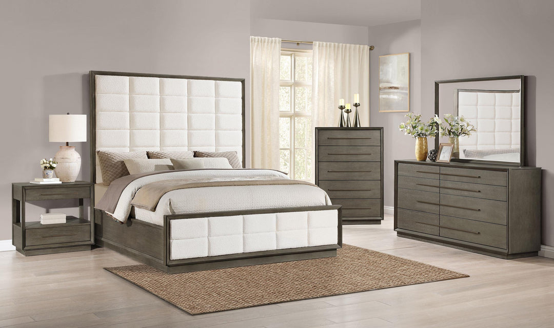 Durango 80-inch California King Panel Bed Taupe Oak