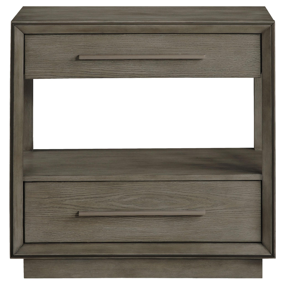 Durango 2-drawer Nightstand Bedside Table Taupe Oak