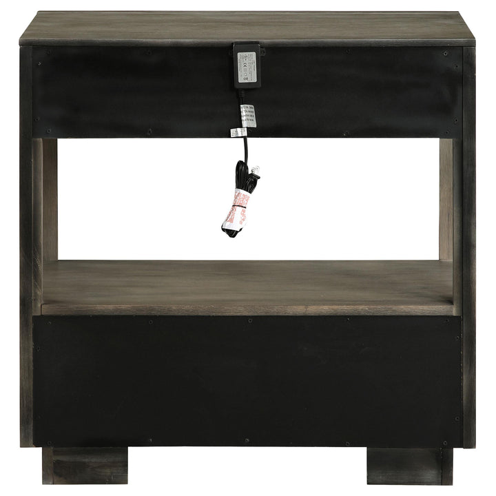 Durango 2-drawer Nightstand Bedside Table Taupe Oak