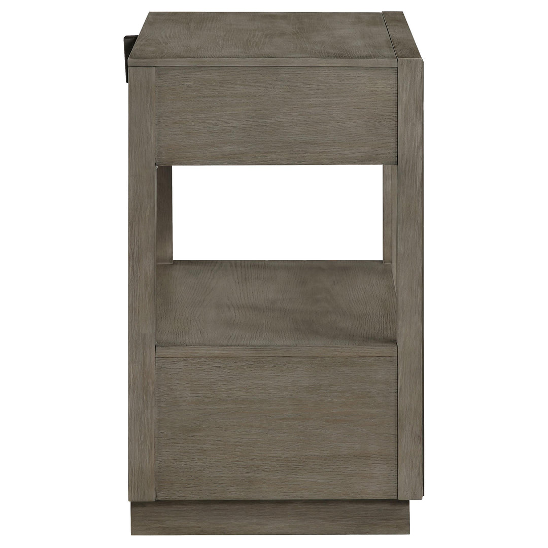 Durango 2-drawer Nightstand Bedside Table Taupe Oak